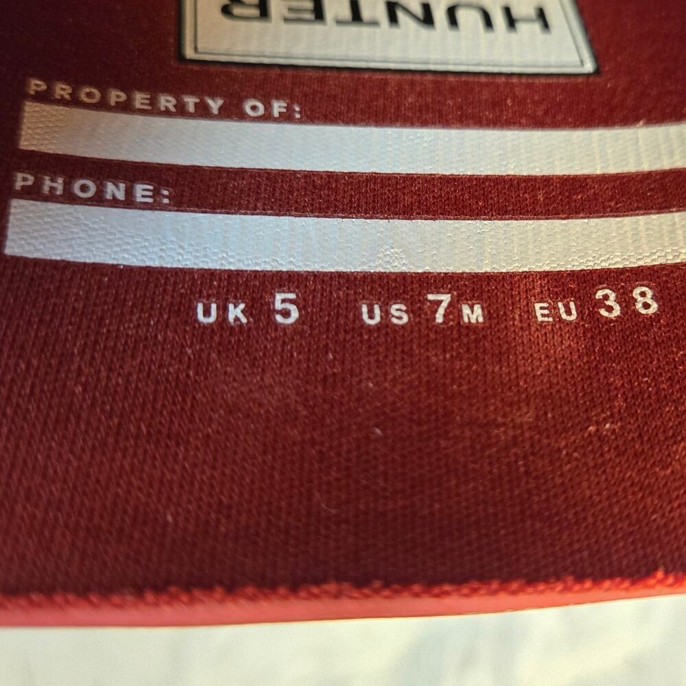 Women's Hunter Rainboots Military Red W7 - Picture 10 of 13